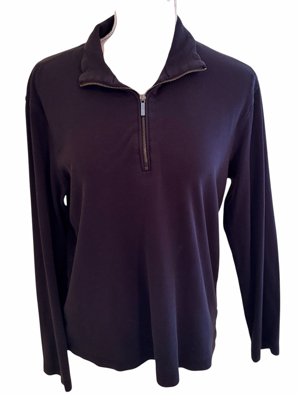 Michael Kors Black Classic Quarter-Zip Pullover M